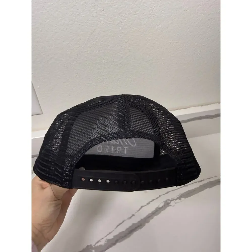Mama Tried Snap Back Flat‎ Bill Hat Mesh Adjustable One Size Black Embroidered